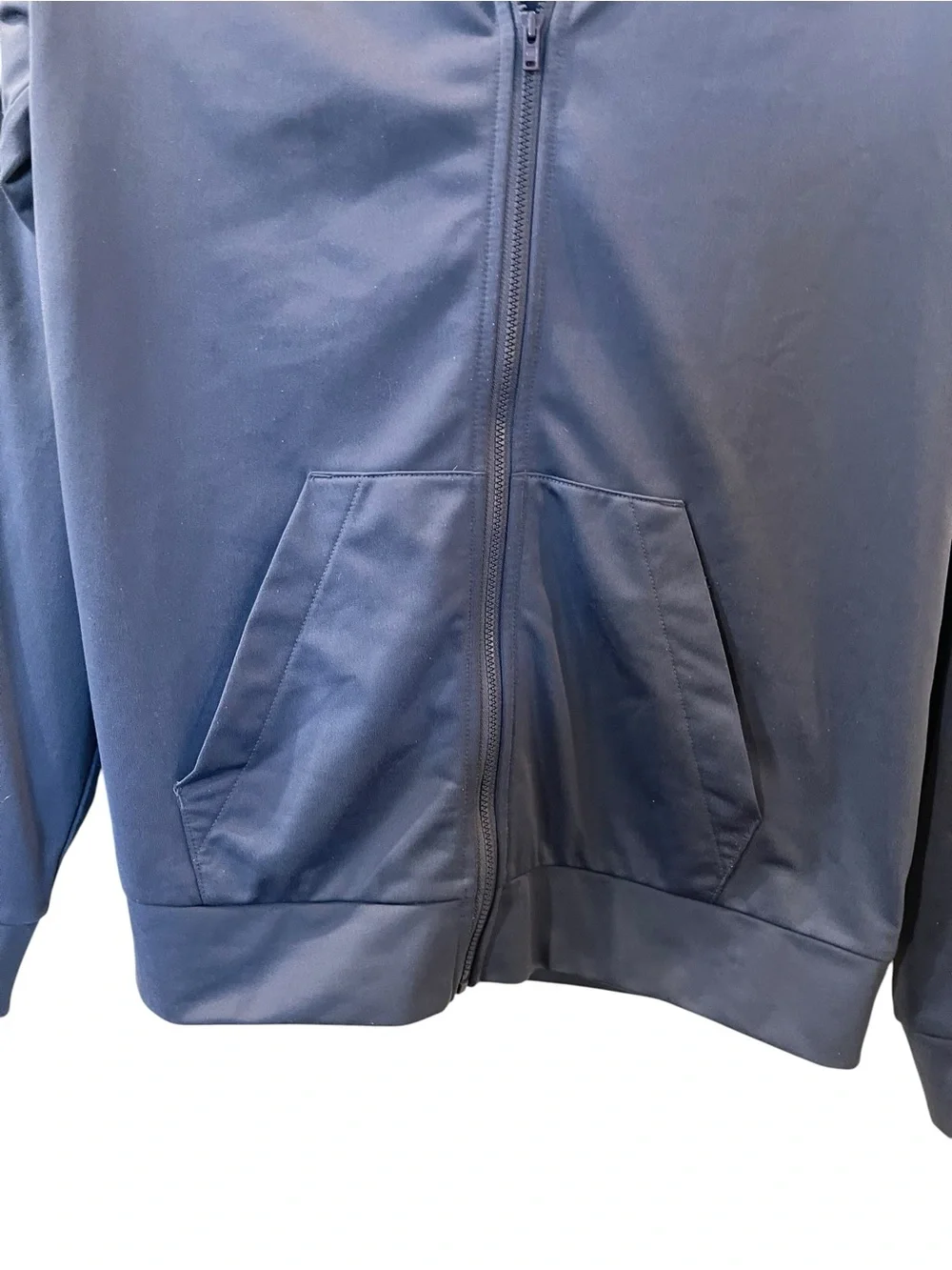 Adidas Boy’s Blue 3-Stripes Tricot Hooded Full Zip Jacket Size: XL 18/20